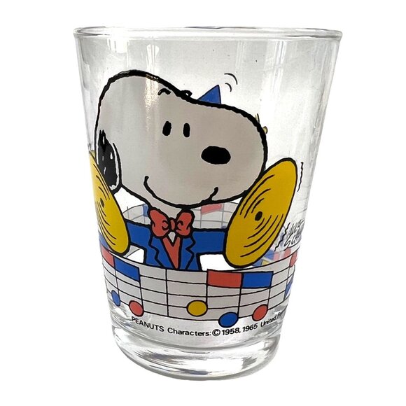 Snoopy Woodstock 4 oz Juice Glasses Set of 3 Sasaki Glass with Original Box - Picture 4 of 12